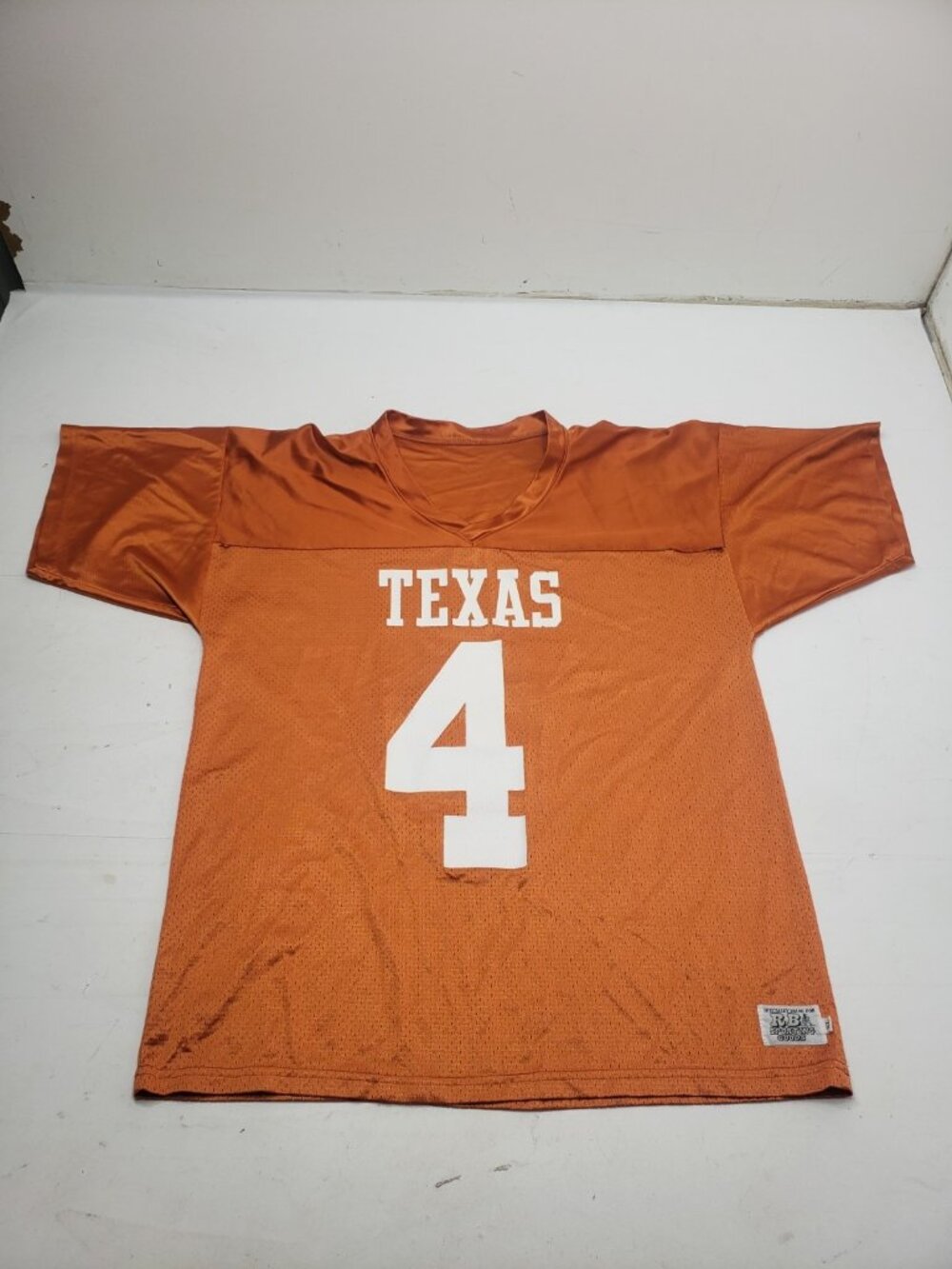 Vintage Texas Longhorns #4 Football Jersey XL Burnt Orange R.B. Sporting Goods